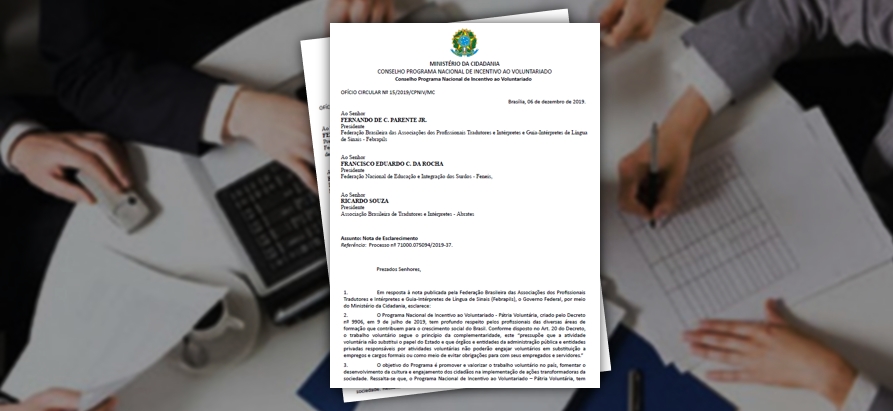 Resposta do Governo Federal à Nota expedida pela Febrapils, Feneis e Abrates